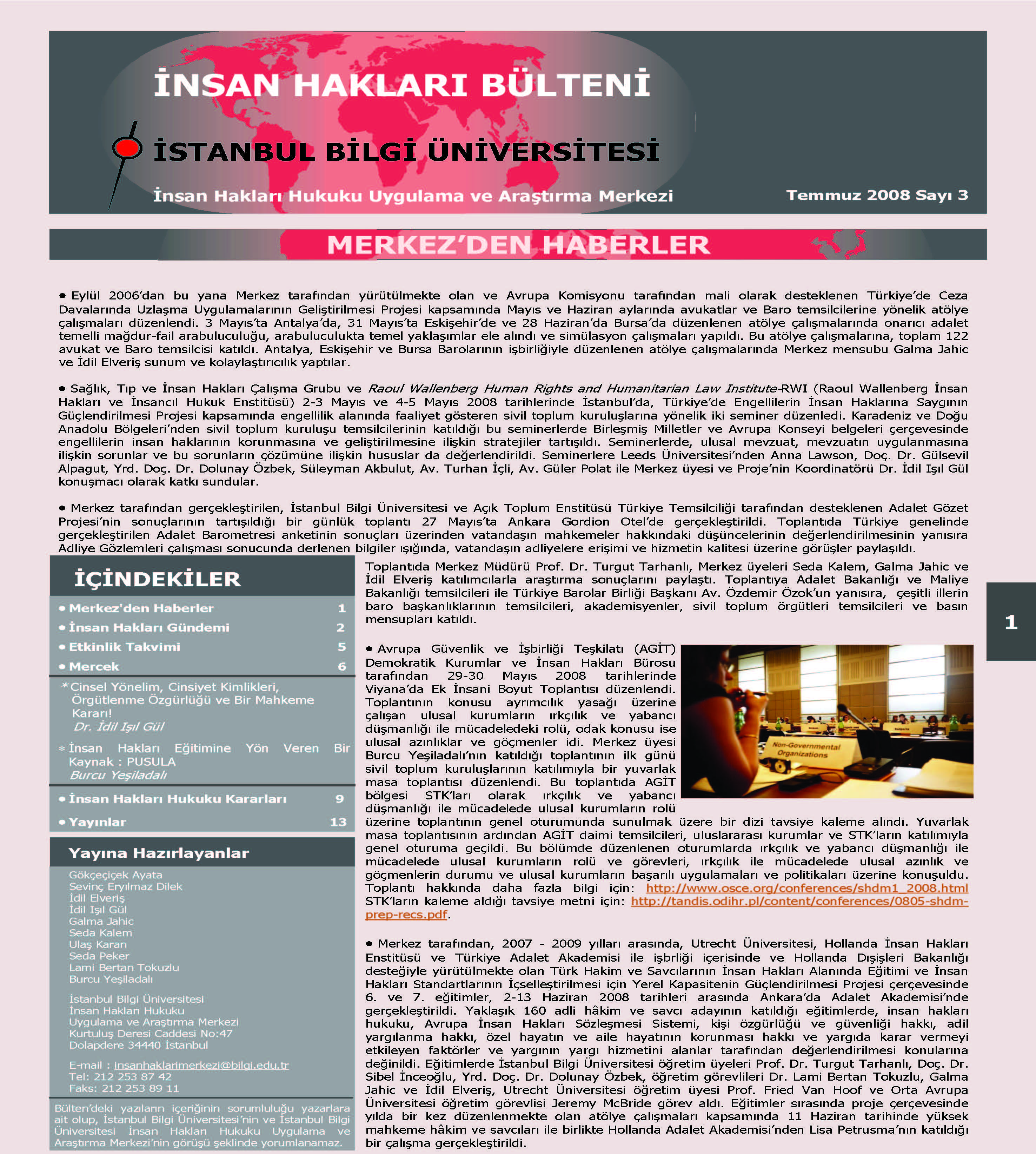 Human Rights Bulletin, July 2008, Issue 3